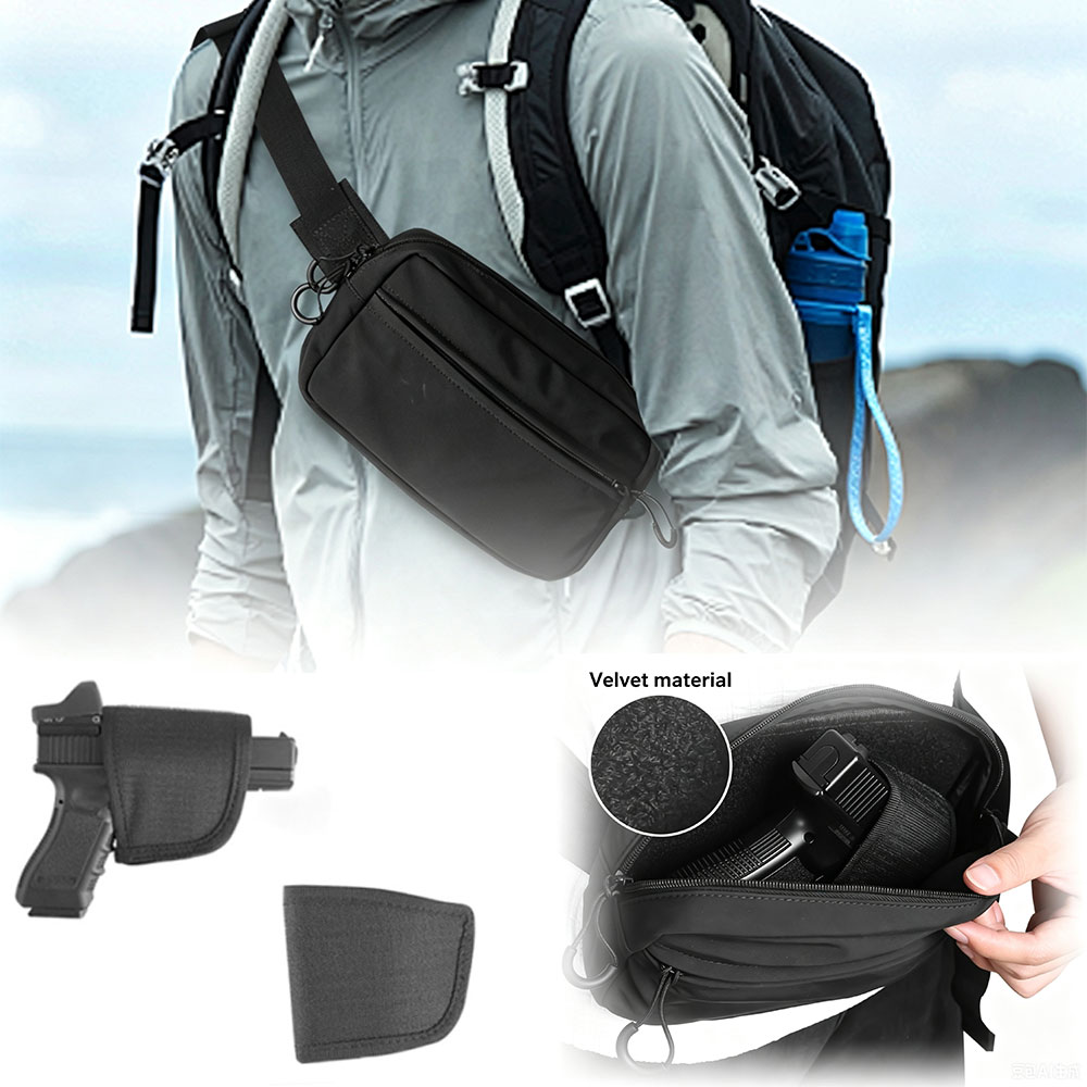 Edc Pistol Carry Bag - Sac banane tactique dissimulé avec étui