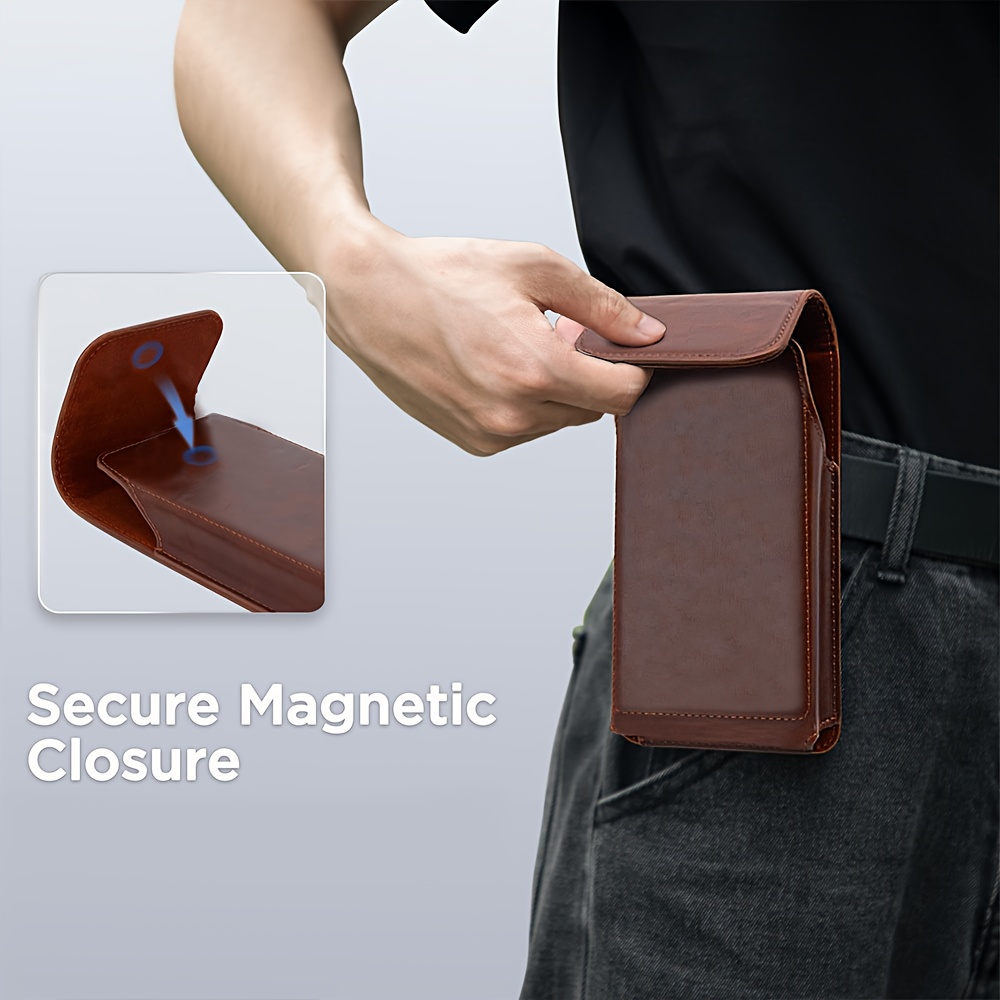 Edc Carry Belt Leather - Étui portefeuille de téléphone en simili