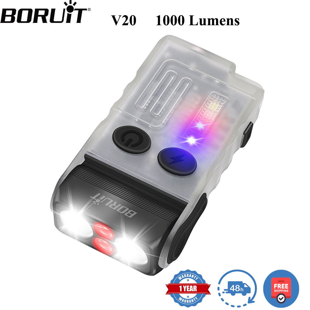 Keychain Flashlight - BORUiT V20 Lampe torche LED EDC
