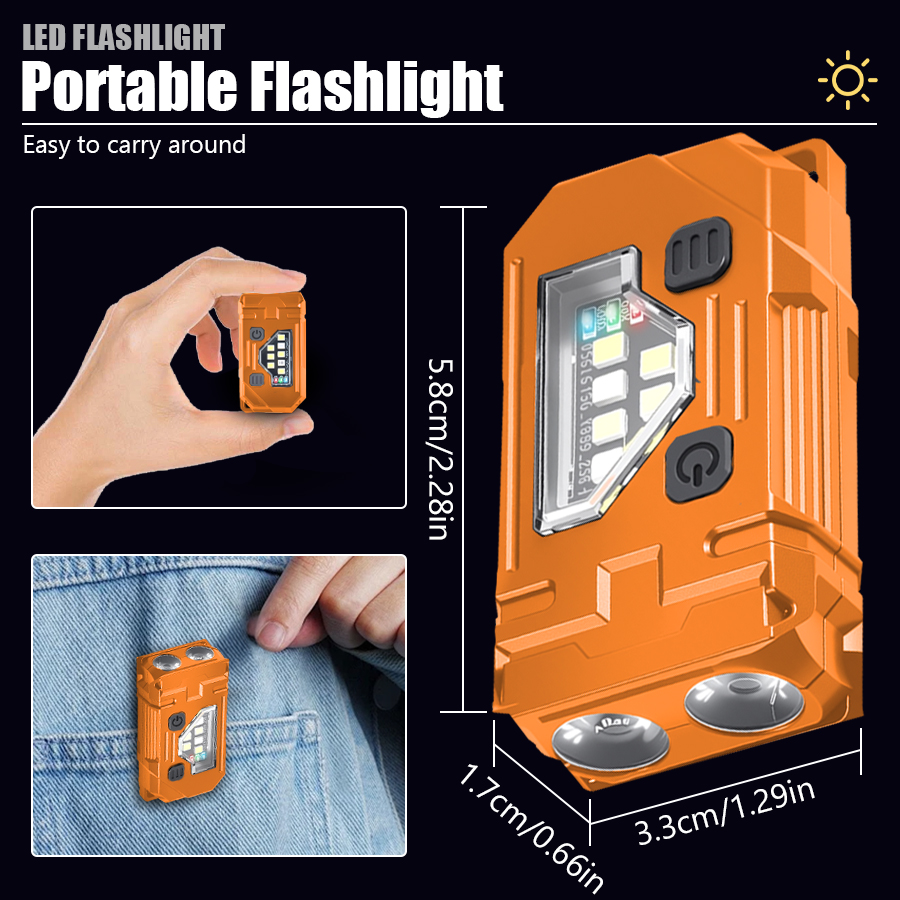 Mini lampe torche EDC recharge - Keychain Flashlight avis et prix