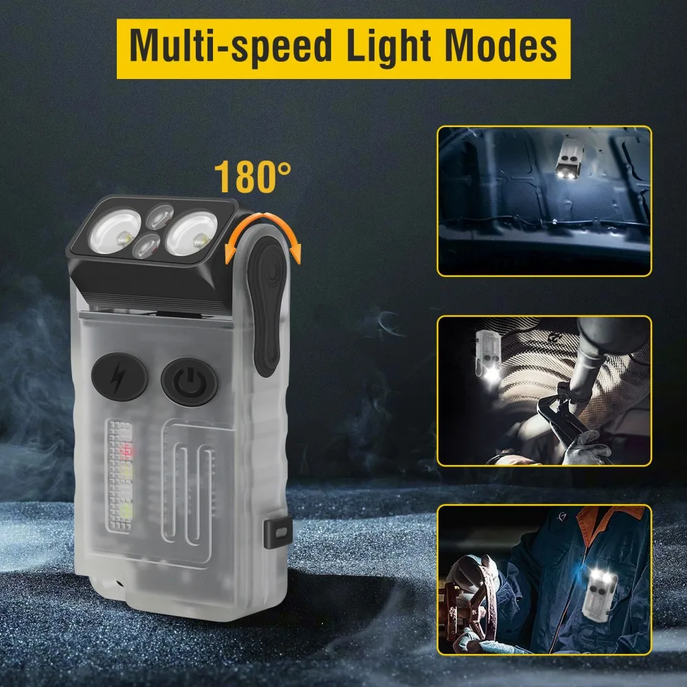 BORUiT V20 Buzzer EDC LED port - Keychain Flashlight avis et prix