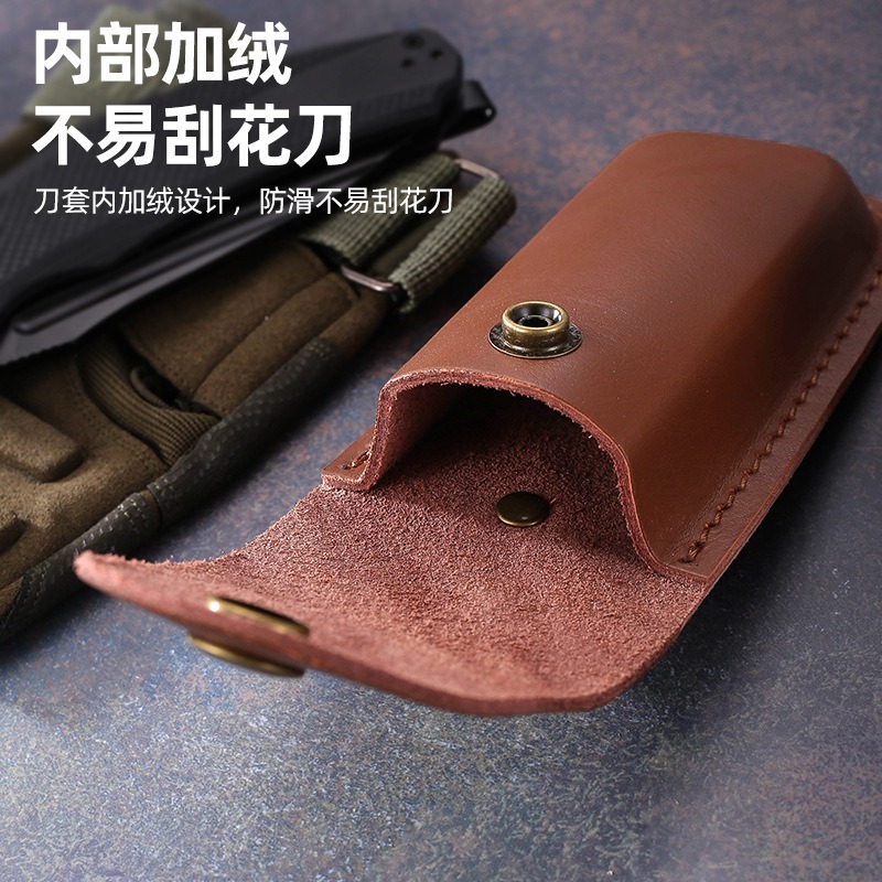 Étui à couteau en cuir véritab - Edc Carry Belt Leather avis et prix